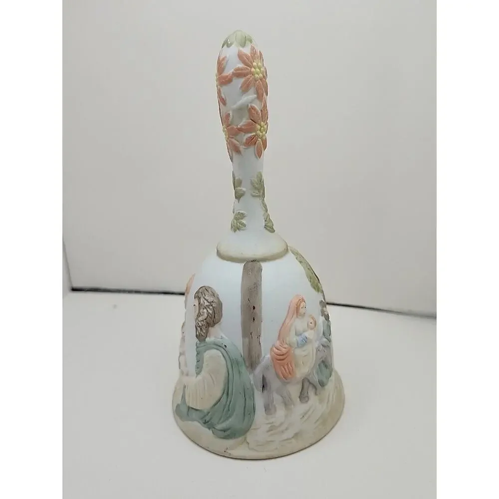 Vtg 1982 Lefton China Porcelain Nativity Bell Geo Z Christopher Collection 03431